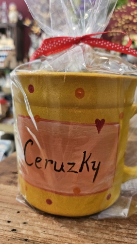 Hrnček veľký- Ceruzky, žltý 