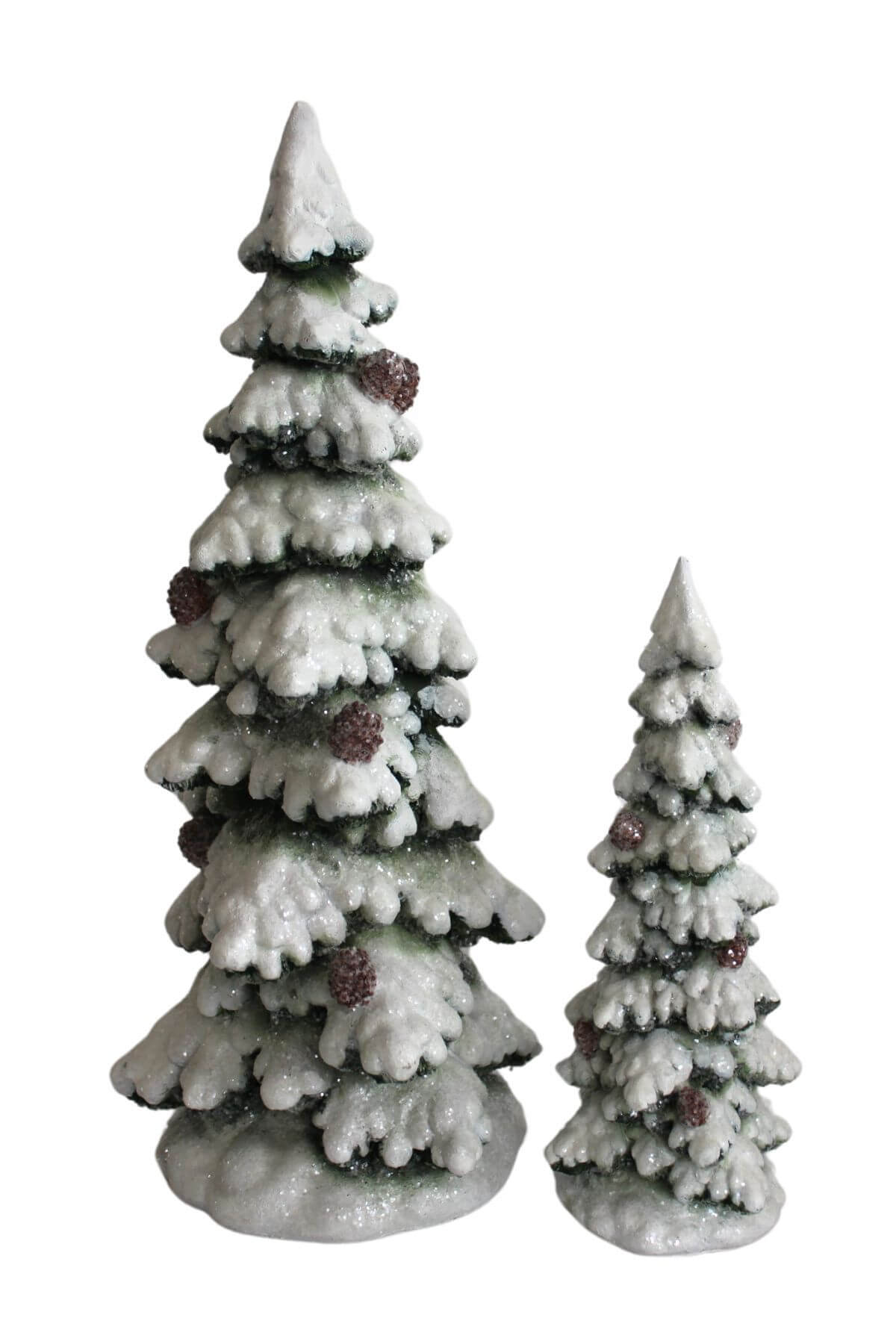 Zasnežený keramický stromček 23cm