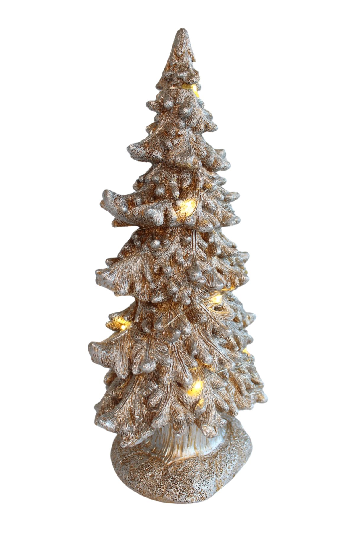 Zlatý svietiaci vianočný stromček 39cm