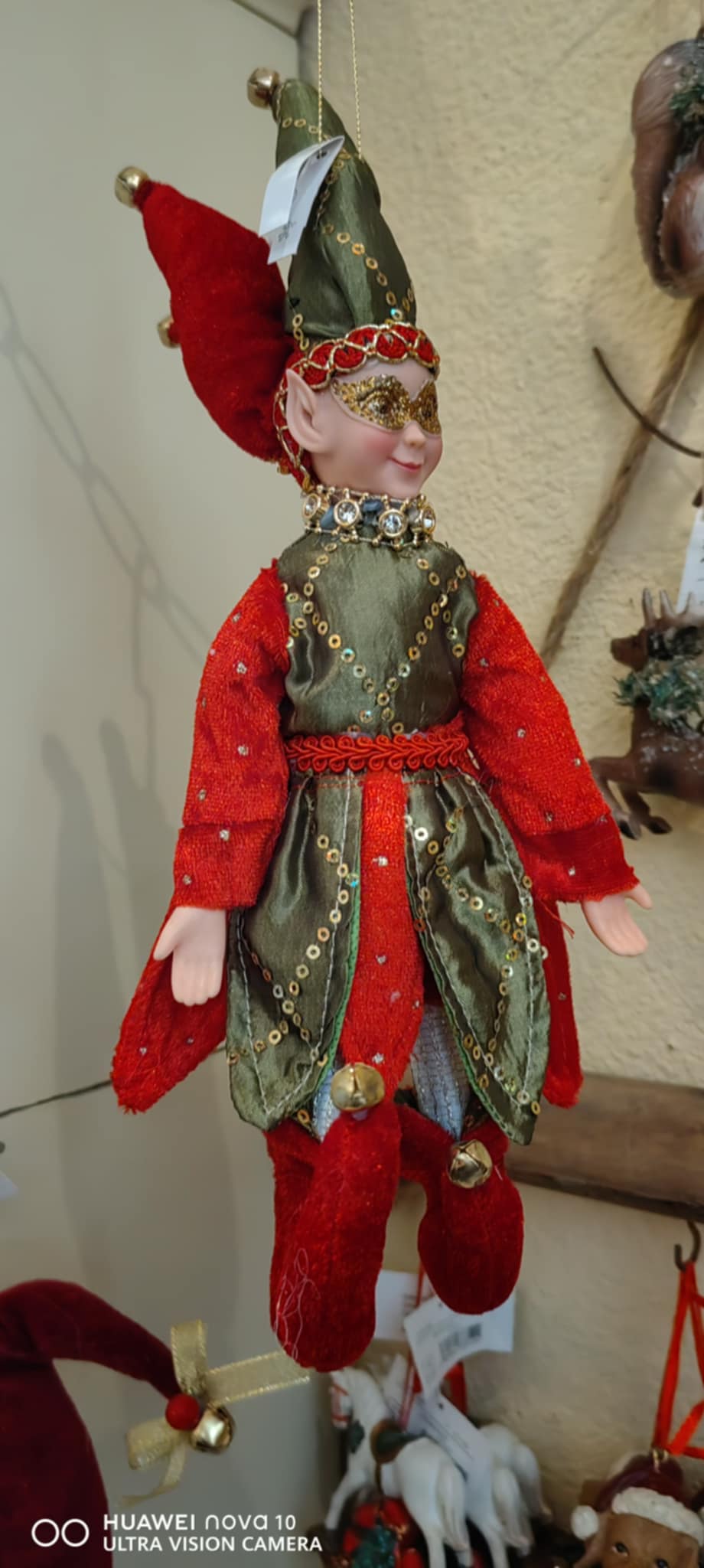 Elf, červeno zelený 33cm