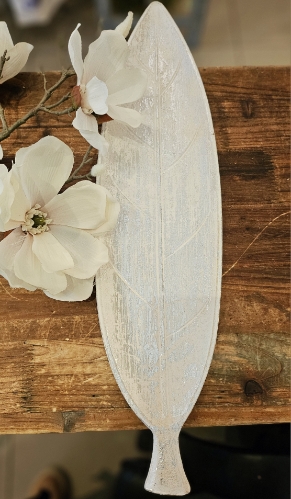 Drevená strieborná dekoračná misa, 51cm/13cm